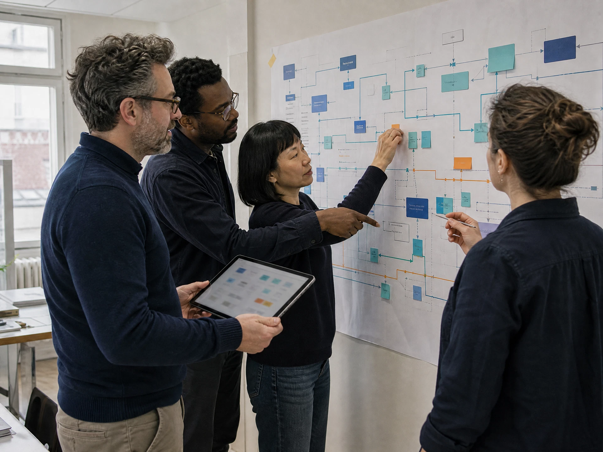 Cartographie de flux entre une boutique, un ERP, un CRM et la logistique
